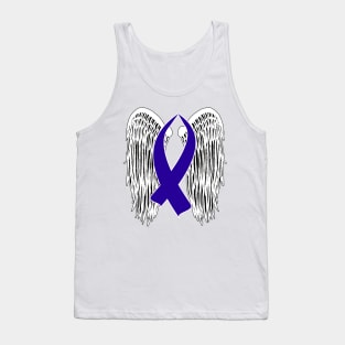 Winged Awareness Ribbon (Dark Blue) Tank Top